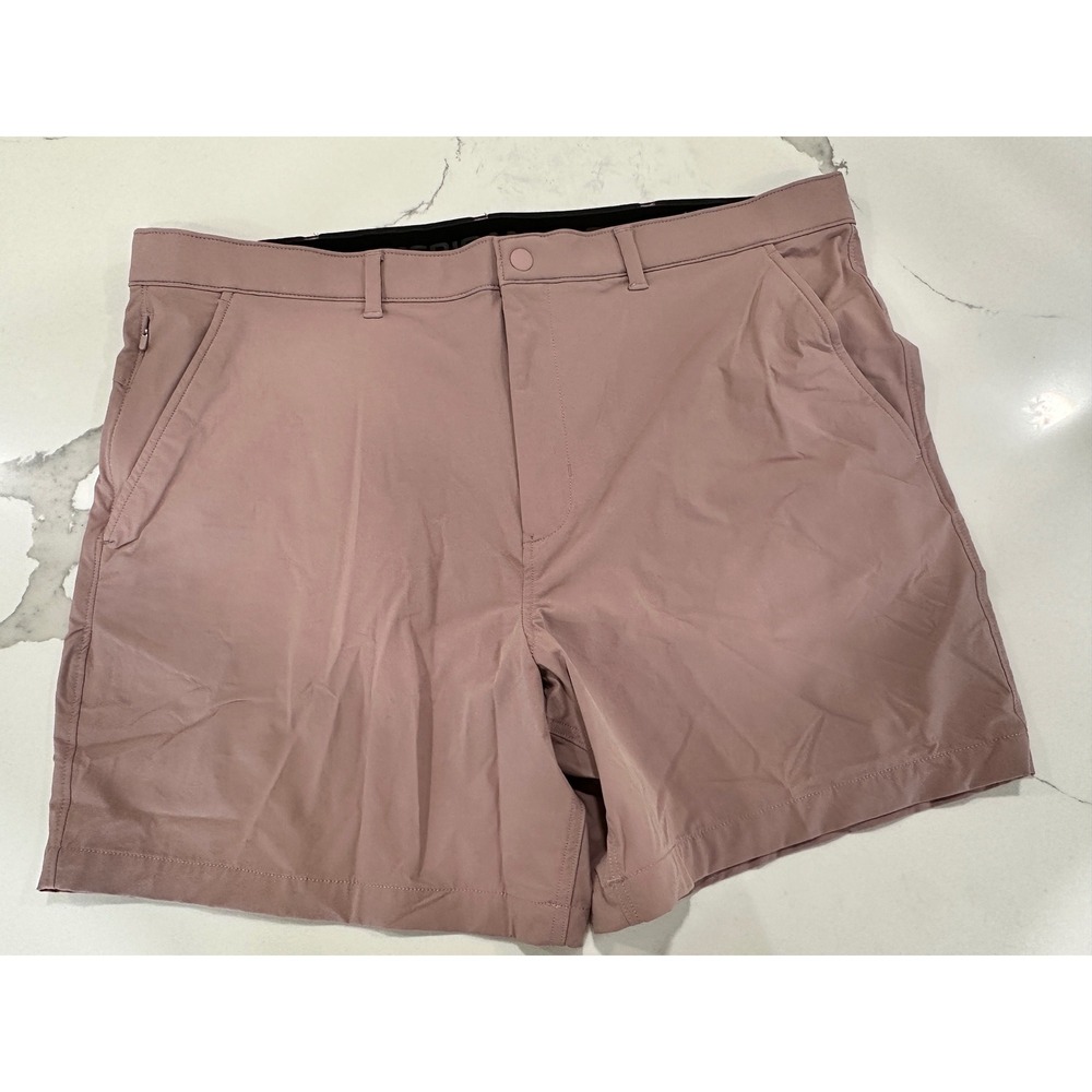 American Eagle Mens Flex Shorts‎ 38 Pink Stretch Flat Front 7 Inch Inseam Casual
